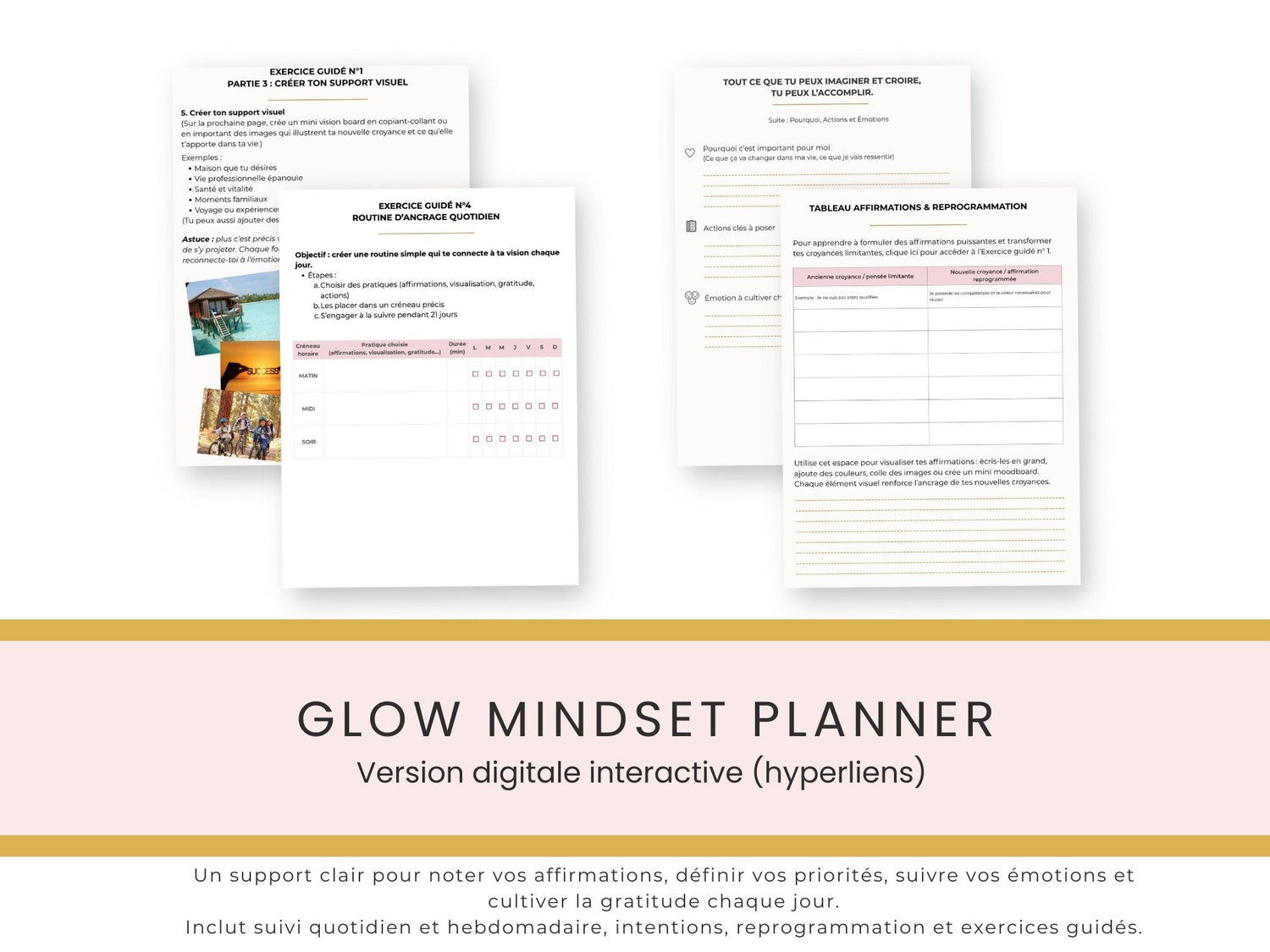 Glow Mindset Planner – Version imprimable (33 pages PDF à télécharger)