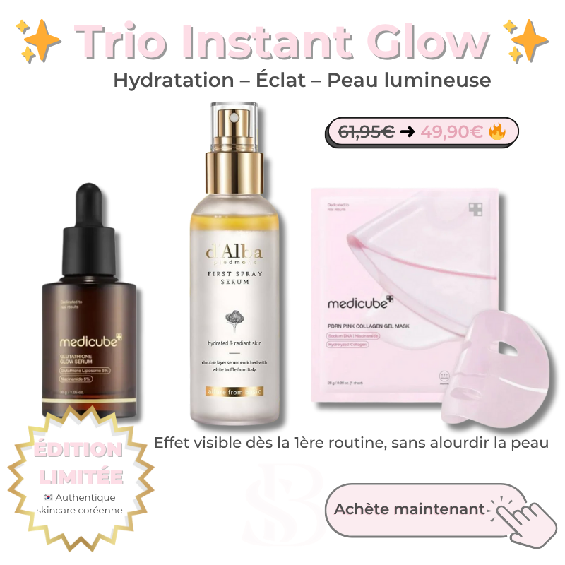 Trio Instant Glow – Éclat visible, peau repulpée dès la première application